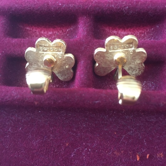 Clip on shamrock and gold earrings from Ireland - Picture 3 of 10